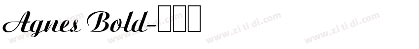 Agnes Bold字体转换